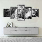 Textured White Tiger Wall Art