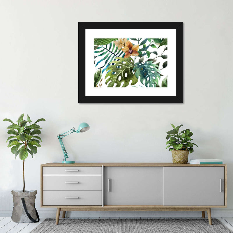 Wild Monstera Leaves Wall Art