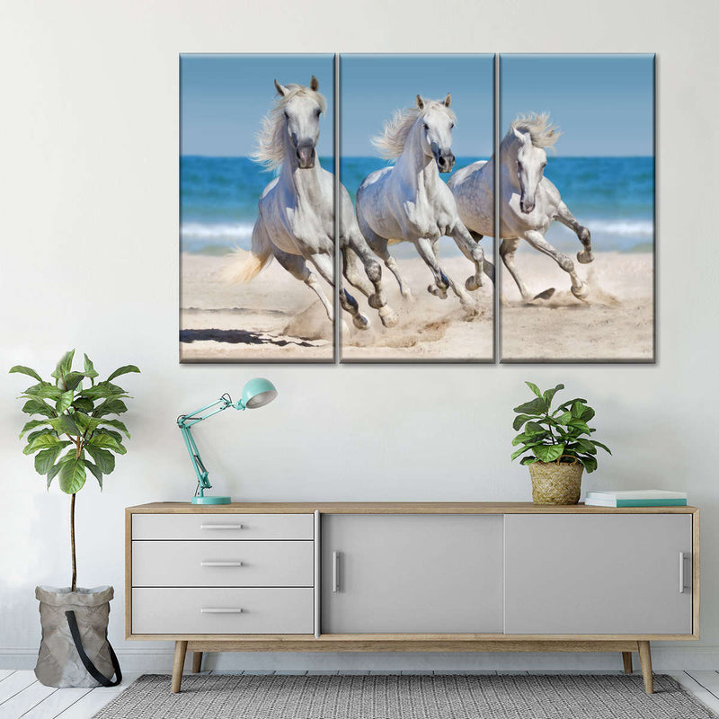 Wild Beach Horses Wall Art