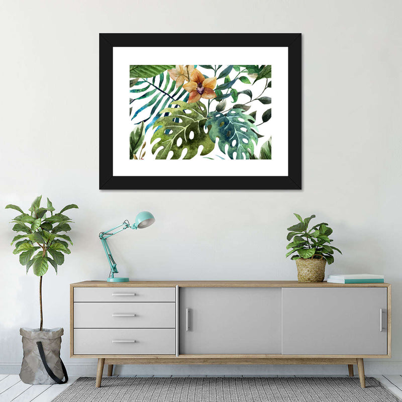 Wild Monstera Leaves Wall Art