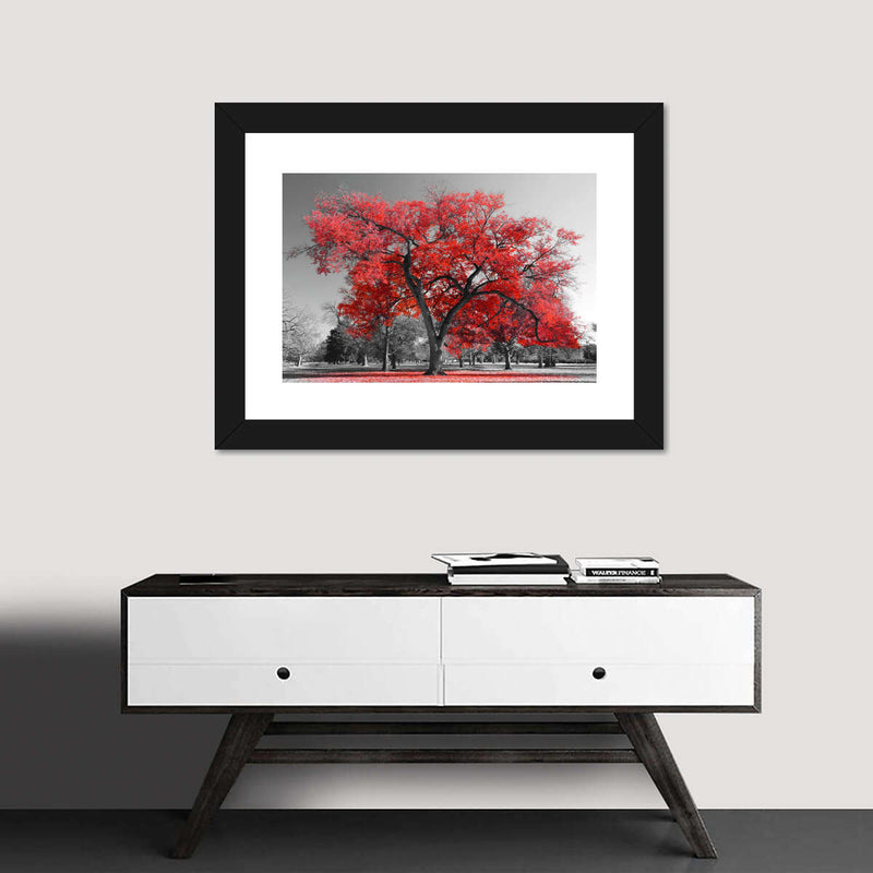 Red Tree Wall Art