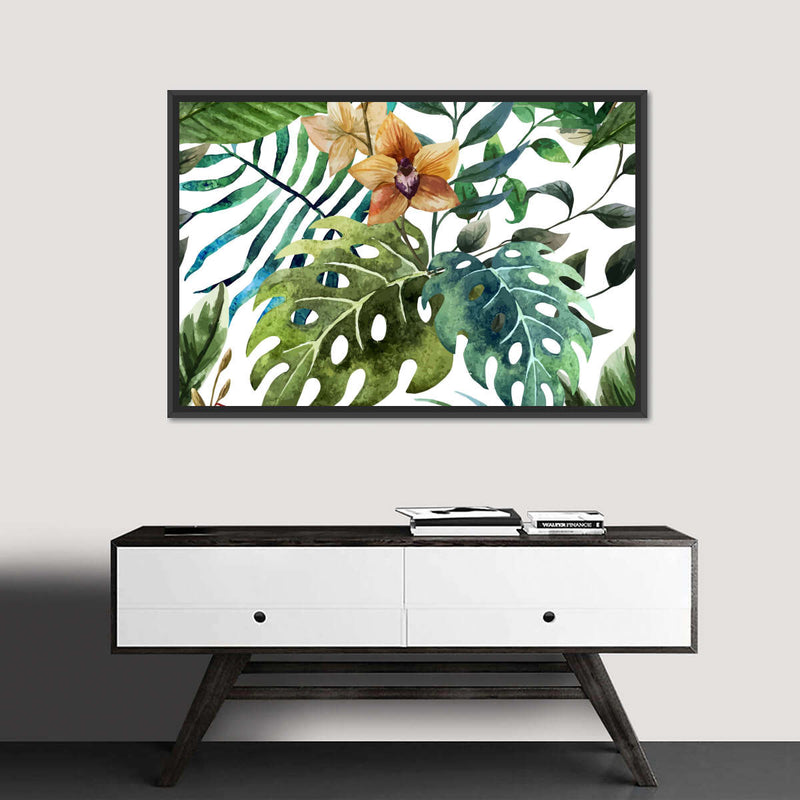 Wild Monstera Leaves Wall Art