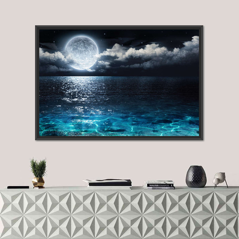 Romantic Full Moon Wall Art