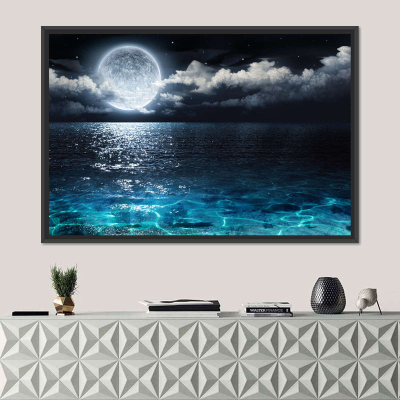 Romantic Full Moon Wall Art