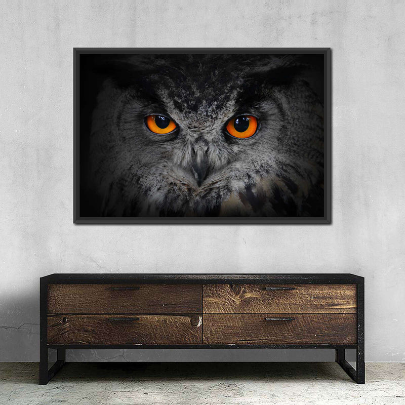 Mesmerizing Gray Owl Wall Art