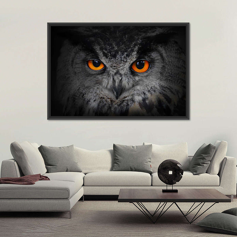 Mesmerizing Gray Owl Wall Art