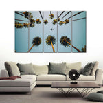 Plane Below Palm Trees Wall Art