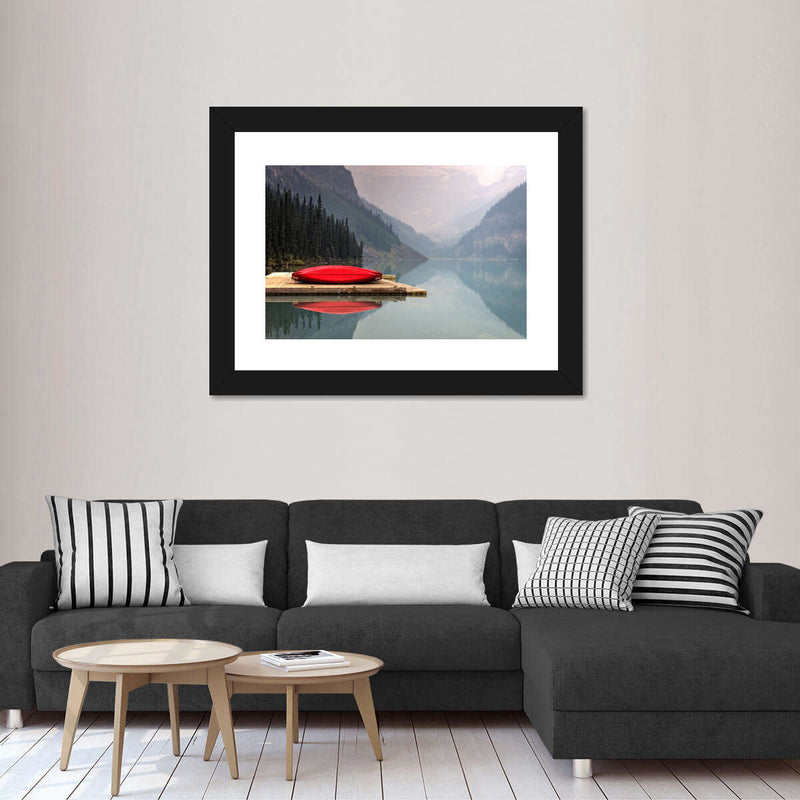 Mountain Lake Kayak Wall Art