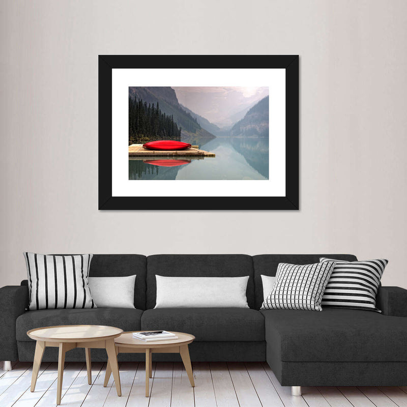 Mountain Lake Kayak Wall Art