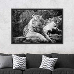 Textured White Tiger Wall Art