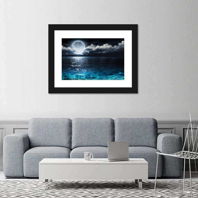 Romantic Full Moon Wall Art