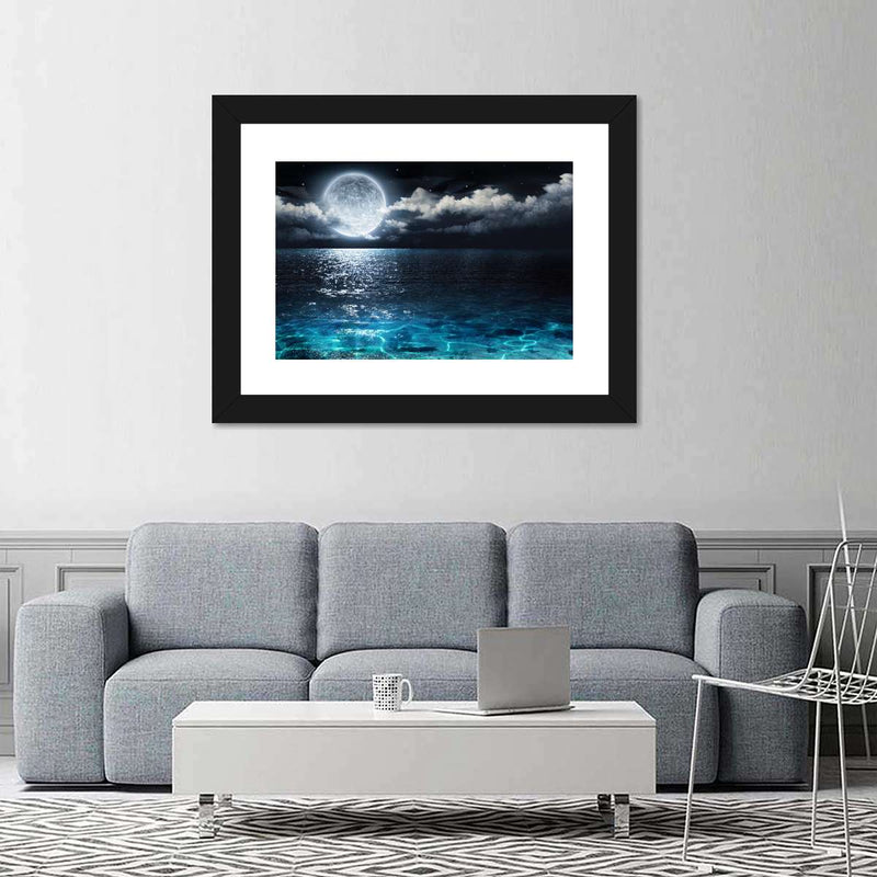 Romantic Full Moon Wall Art