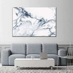 Grey And White Abstract Wall Art