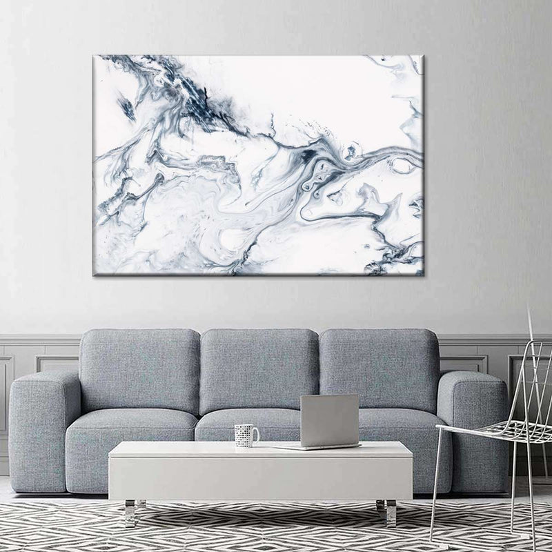Grey And White Abstract Wall Art