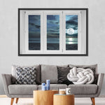 Window To Moonlit Beach Wall Art