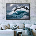 Leaping Dolphins Wall Art