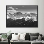 Monochrome Rocky Mountains Wall Art