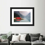 Mountain Lake Kayak Wall Art