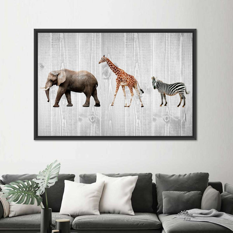 Wooden Safari Wall Art