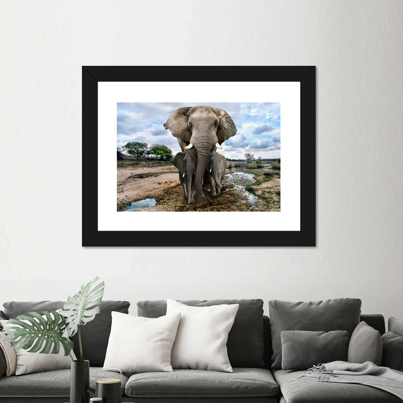 Safari Elephants Wall Art