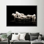 White Wolves Wall Art