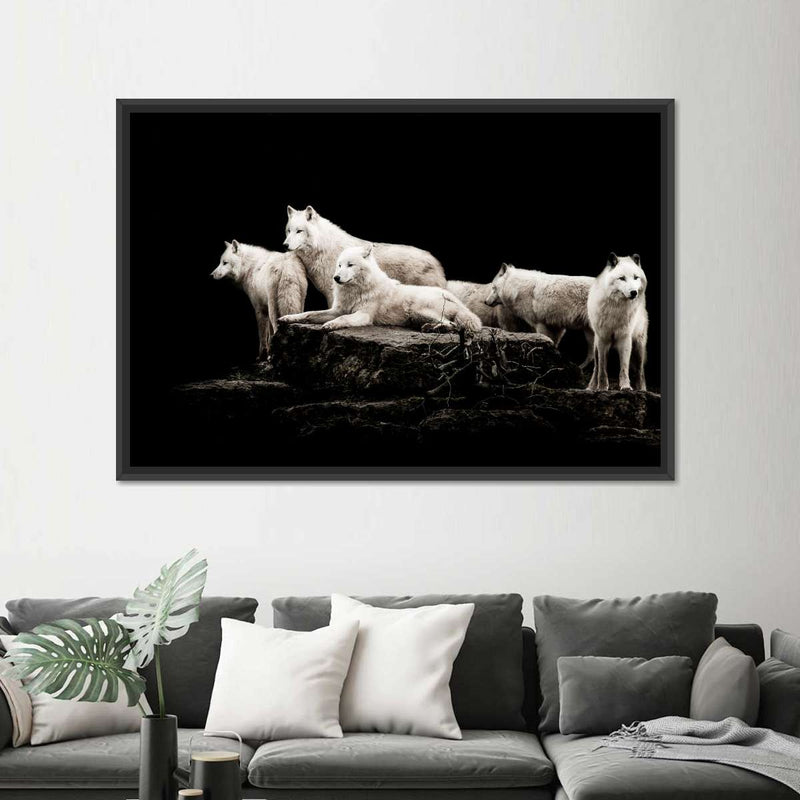 White Wolves Wall Art