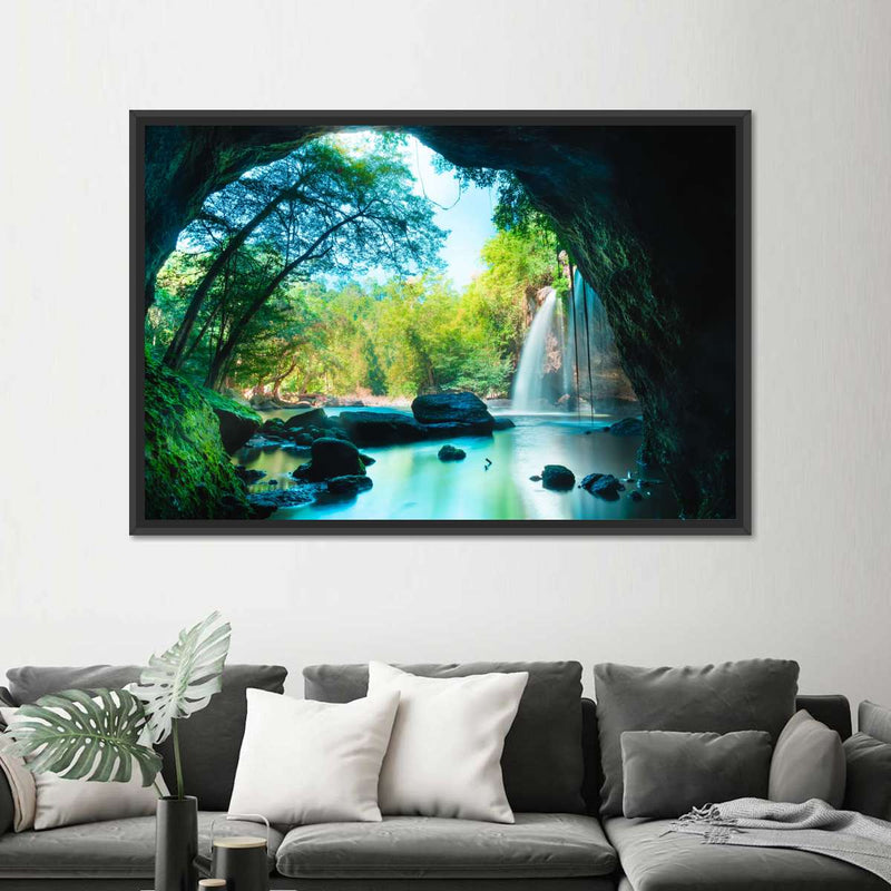 Thai Cave Waterfall Wall Art