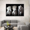 Three White Horses Wall Art