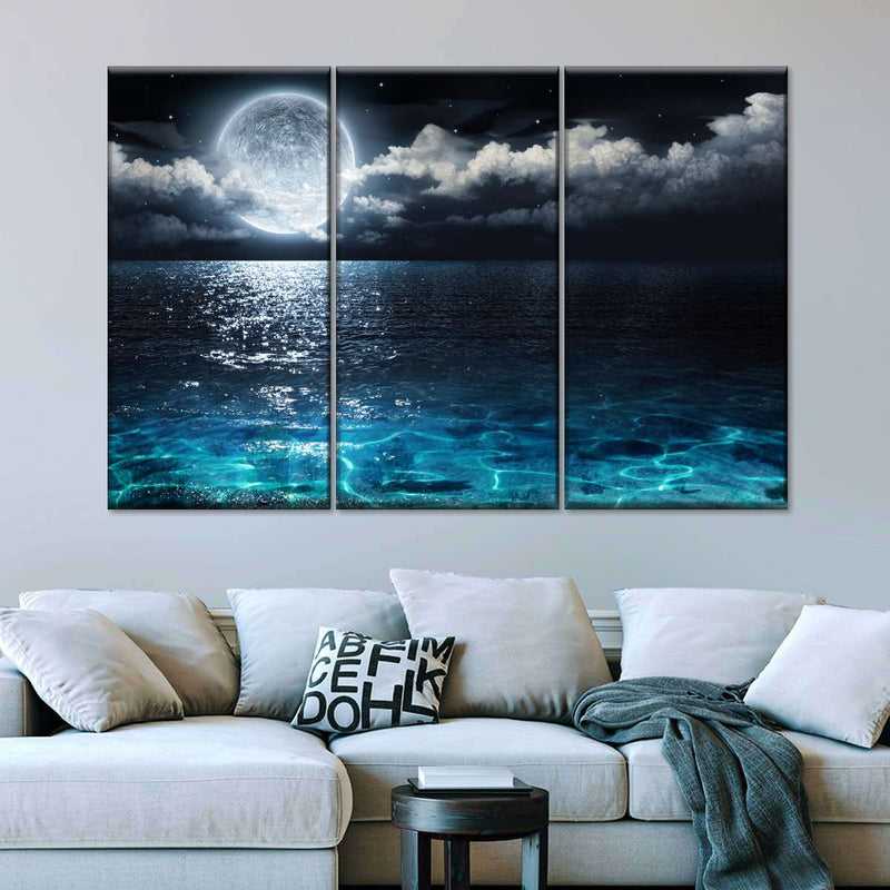 Romantic Full Moon Wall Art