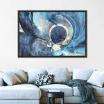 Ocean Line Swirls Abstract Wall Art