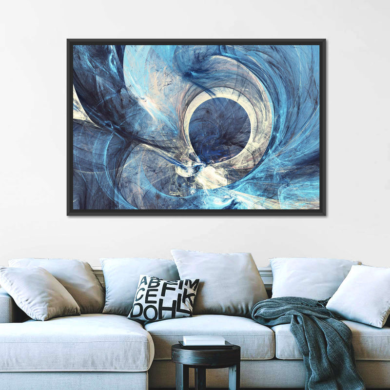 Ocean Line Swirls Abstract Wall Art