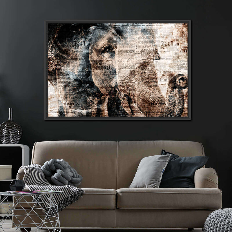 Textured Elephant Wall Art