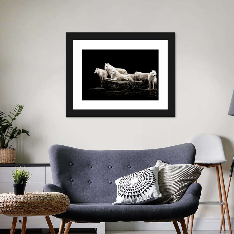 White Wolves Wall Art