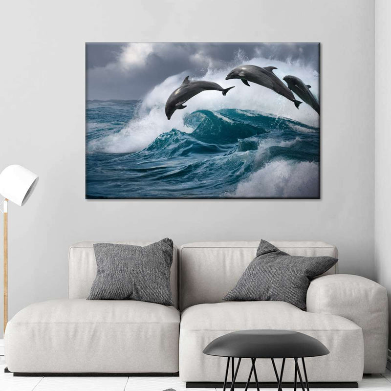 Leaping Dolphins Wall Art
