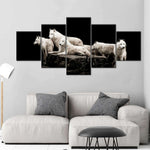 White Wolves Wall Art