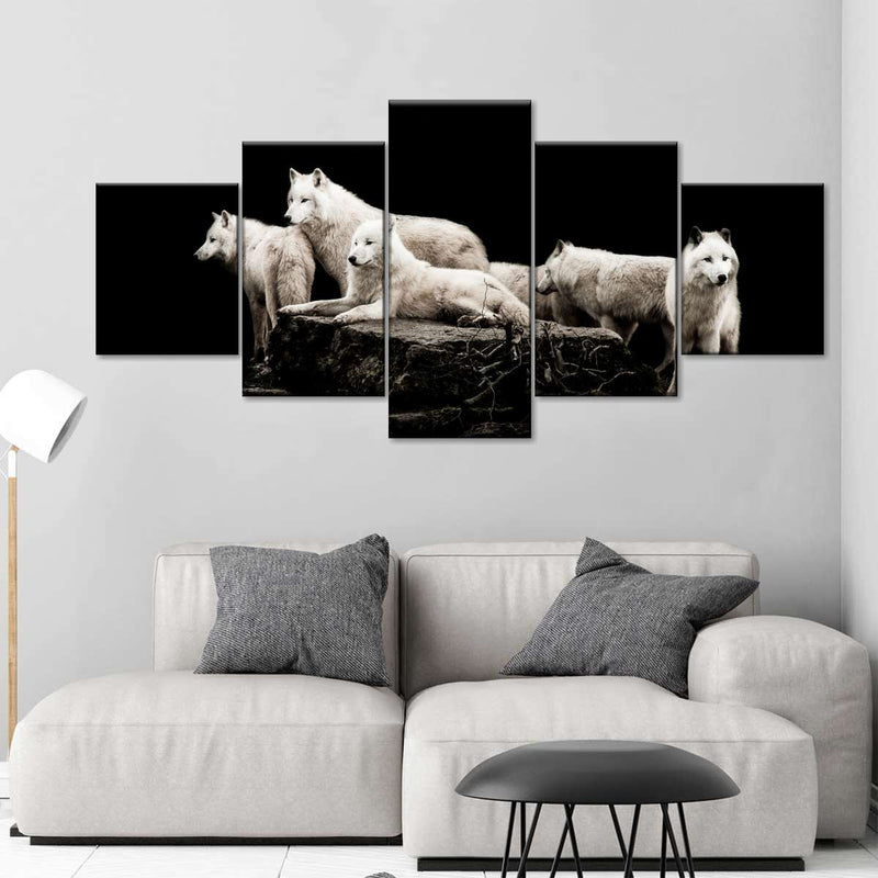 White Wolves Wall Art