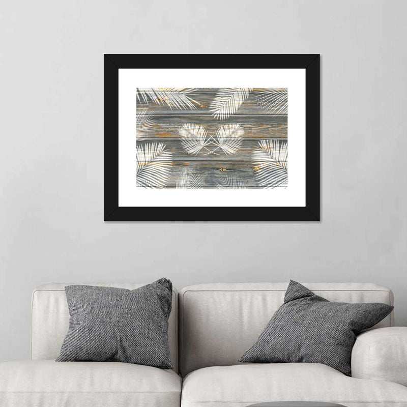 Wooden Palm Leaves Wall Art