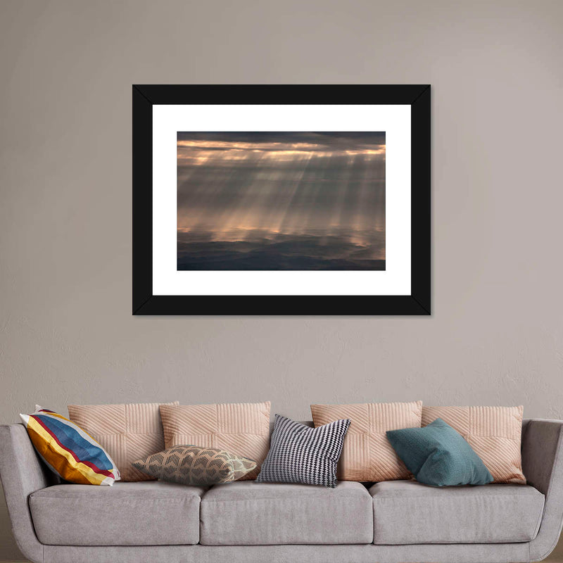 Sunrays And Cloudy Sky Wall Art