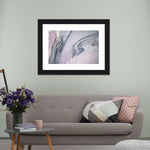 Pink And Grey Abstract Wall Art