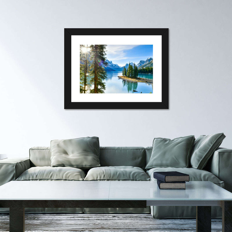 Sunny Maligne Lake Wall Art