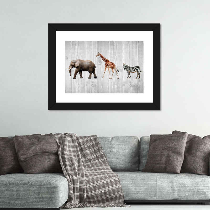 Wooden Safari Wall Art