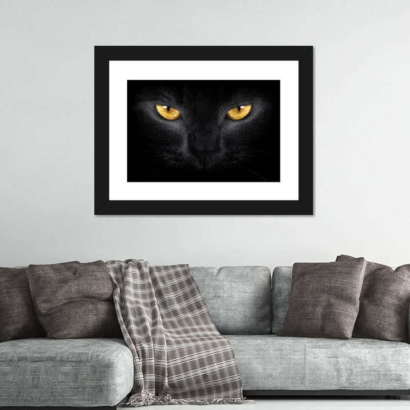 Yellow Eyed Cat Wall Art