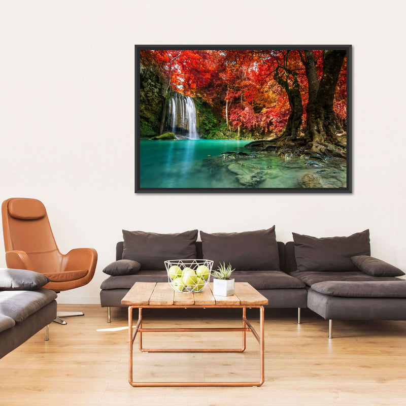 Red Waterfall Wall Art