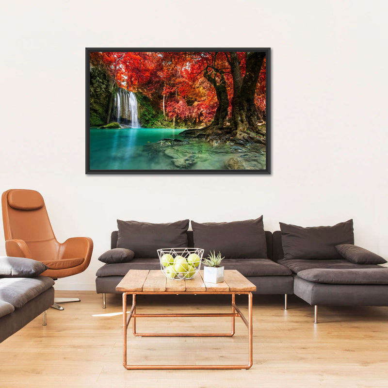 Red Waterfall Wall Art