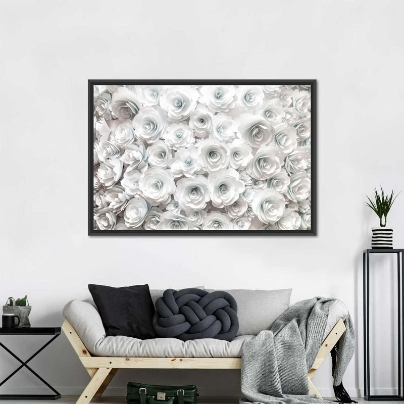 White Roses Wall Art