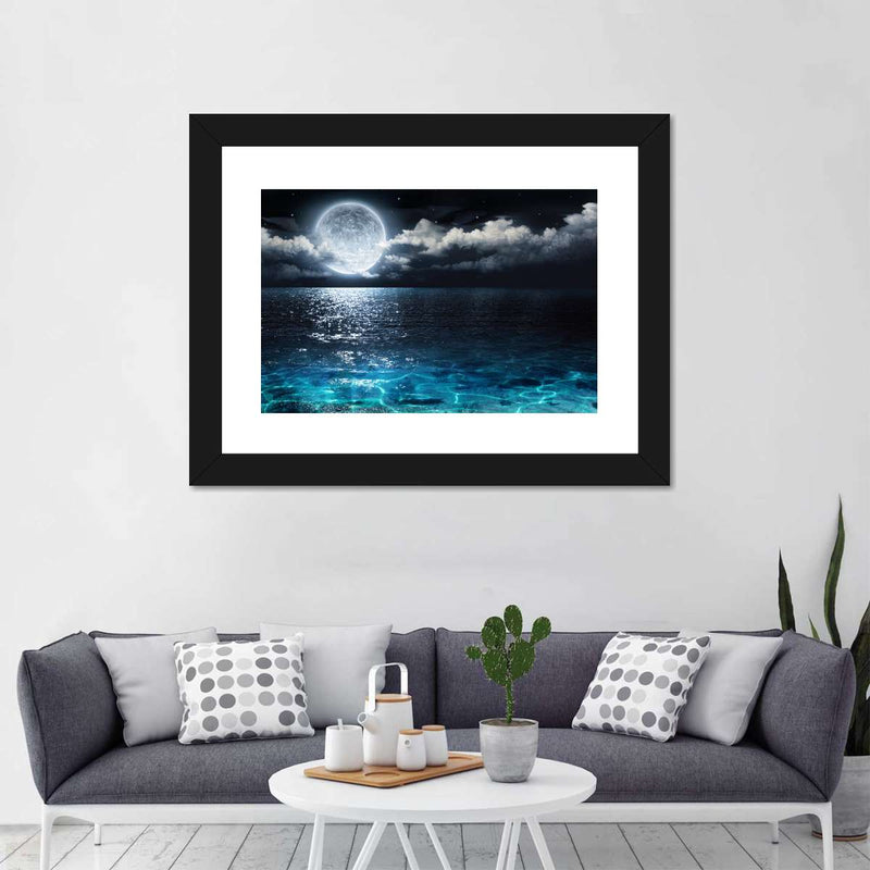 Romantic Full Moon Wall Art