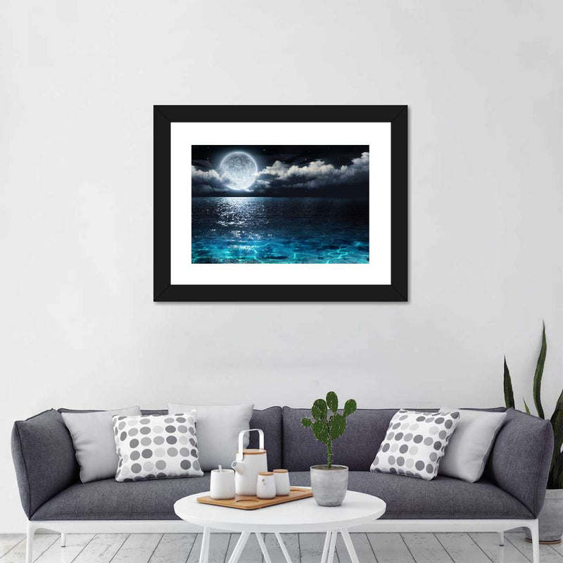 Romantic Full Moon Wall Art