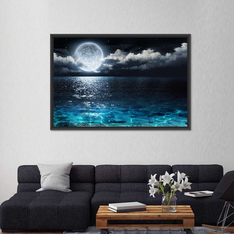 Romantic Full Moon Wall Art