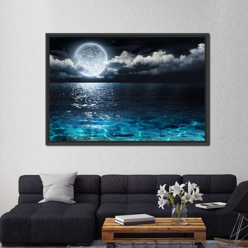 Romantic Full Moon Wall Art