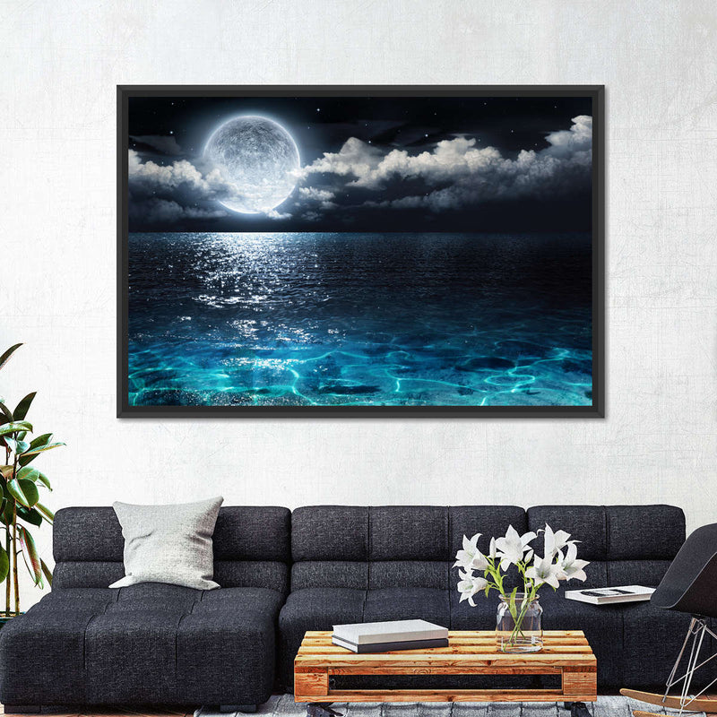 Romantic Full Moon Wall Art